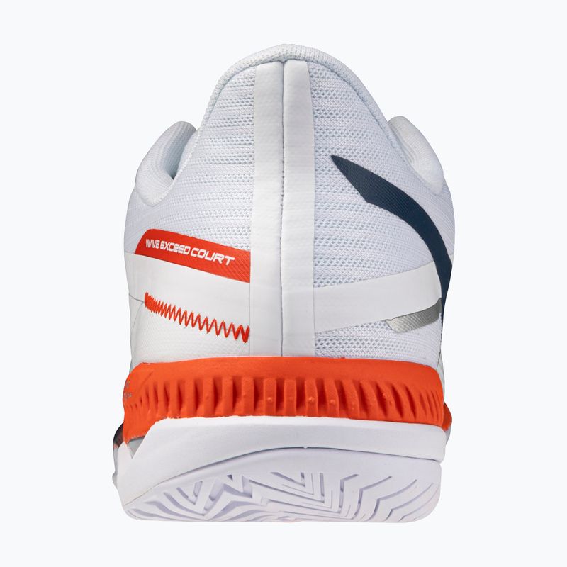 Încălțăminte de tenis pentru bărbați Mizuno Wave Exceed Court AC white/insignia blue/orange 3