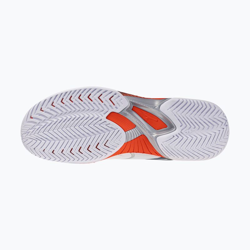 Încălțăminte de tenis pentru bărbați Mizuno Wave Exceed Court AC white/insignia blue/orange 4