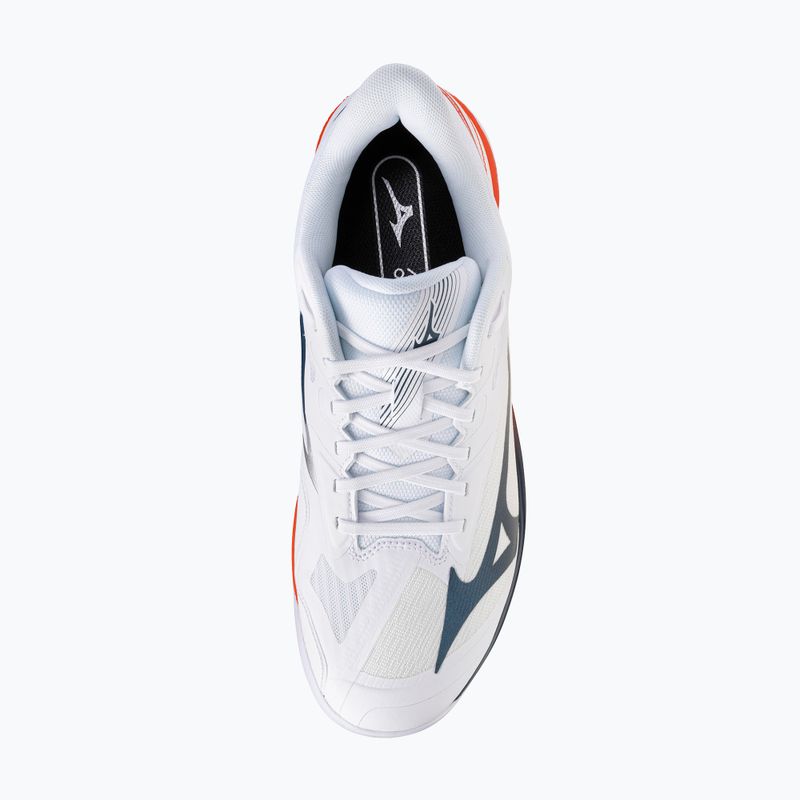 Încălțăminte de tenis pentru bărbați Mizuno Wave Exceed Court AC white/insignia blue/orange 5
