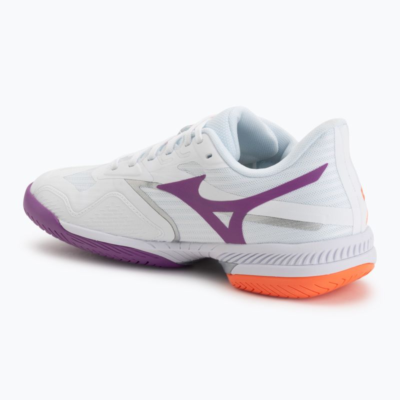 Încălțăminte de tenis pentru femei Mizuno Wave Exceed Court AC white/dahlia/lava orange 3