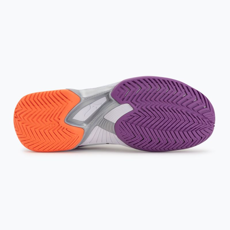 Încălțăminte de tenis pentru femei Mizuno Wave Exceed Court AC white/dahlia/lava orange 4