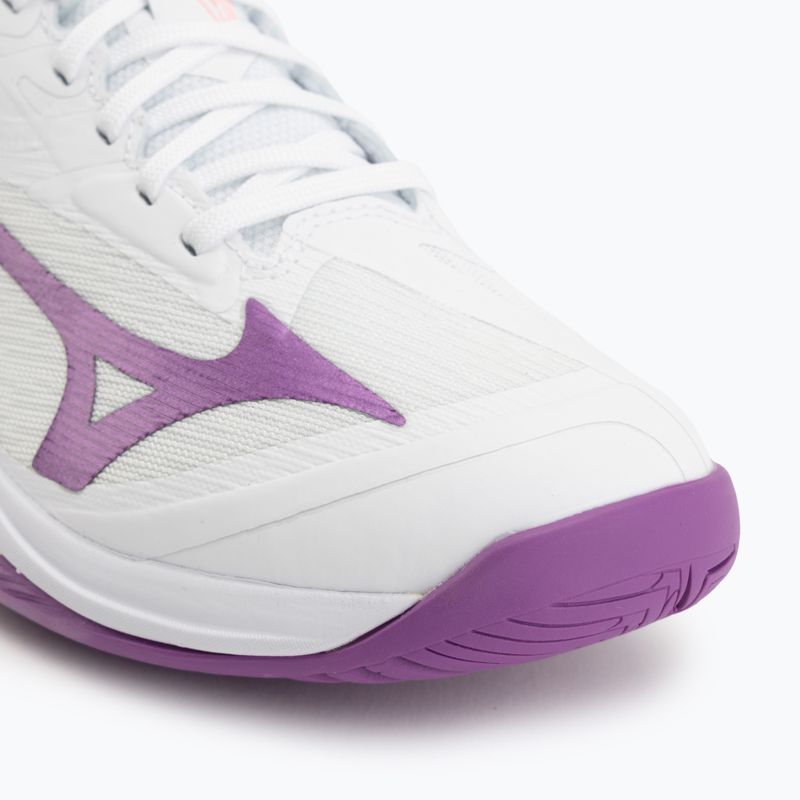 Încălțăminte de tenis pentru femei Mizuno Wave Exceed Court AC white/dahlia/lava orange 7