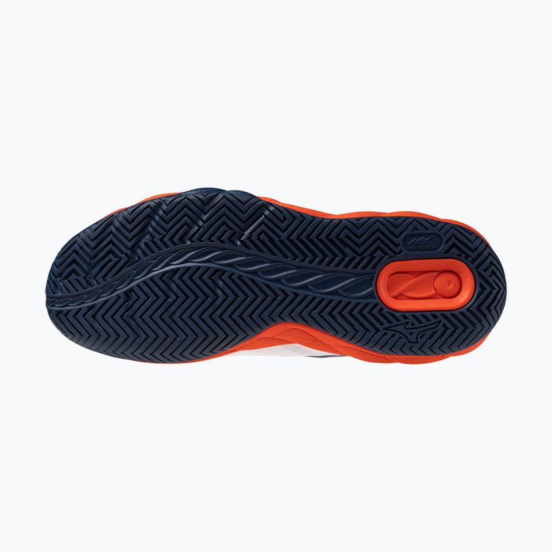 Încălțăminte de tenis pentru bărbați Mizuno Wave Enforce Court 2 AC white/insignia blue/orange 4