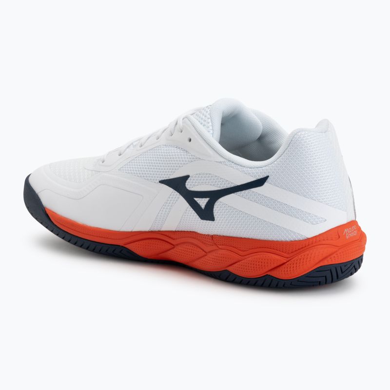 Încălțăminte de tenis pentru bărbați Mizuno Wave Enforce Court 2 AC white/insignia blue/orange 3