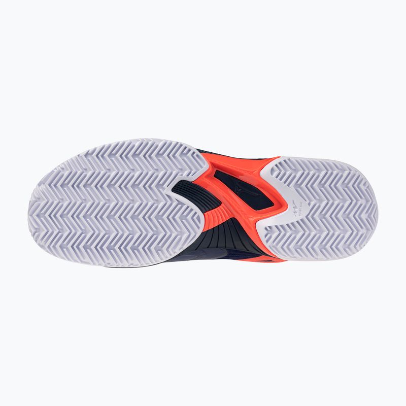 Încălțăminte de tenis pentru bărbați Mizuno Wave Exceed Court CC beacon blue/lava orange/white 4