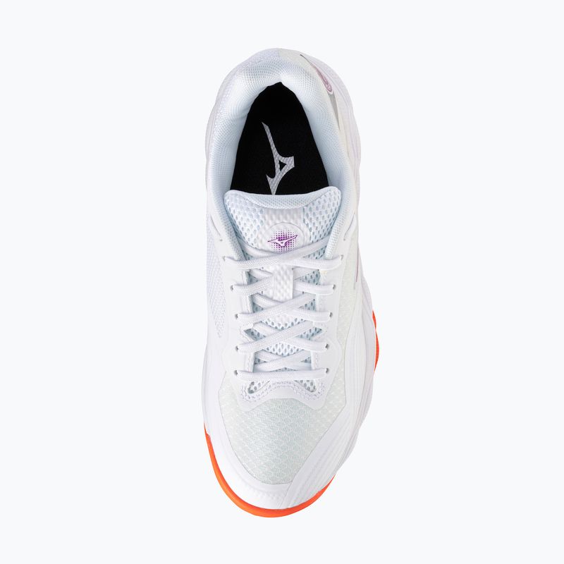 Încălțăminte de tenis pentru femei Mizuno Wave Enforce Court 2 CC white/dahlia/sunstone 5