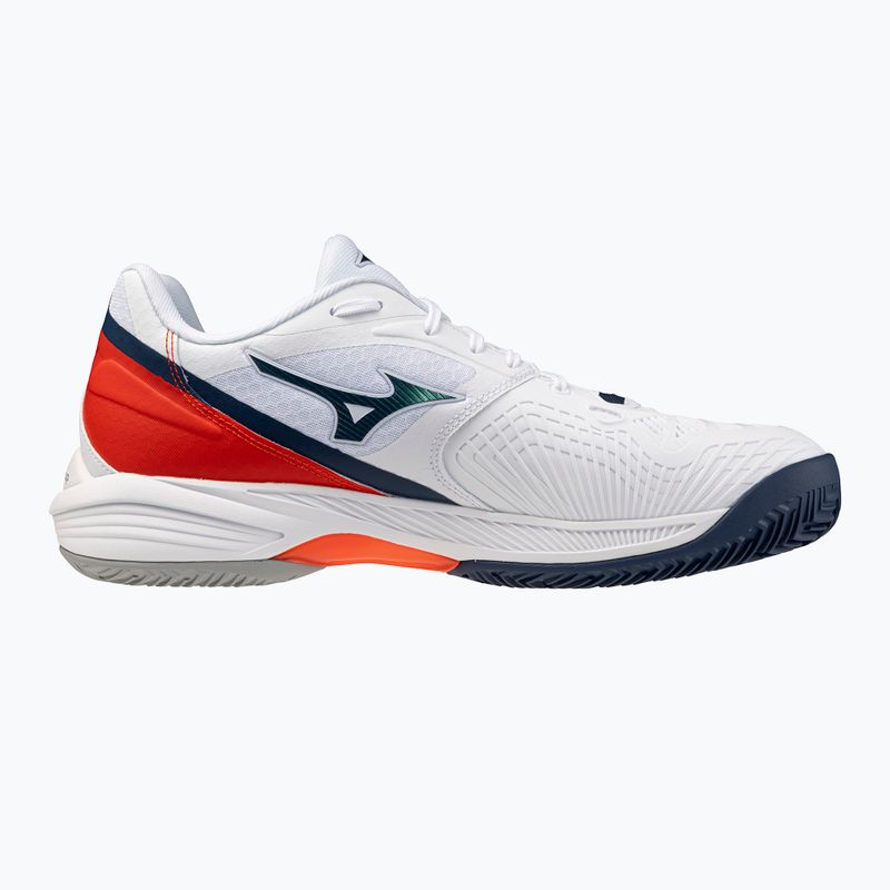 Încălțăminte de tenis pentru bărbați Mizuno Neo Ace CC white/insignia blue/orange 2