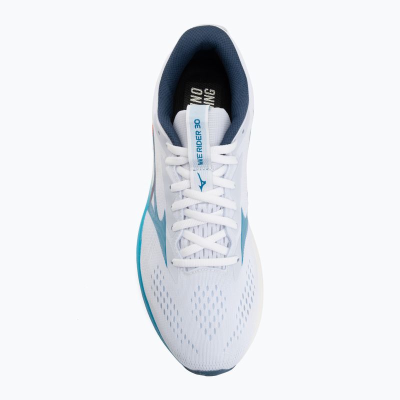 Încălțăminte de alergare pentru bărbați Mizuno Wave Rider 30 white/blue jewel/orange 5
