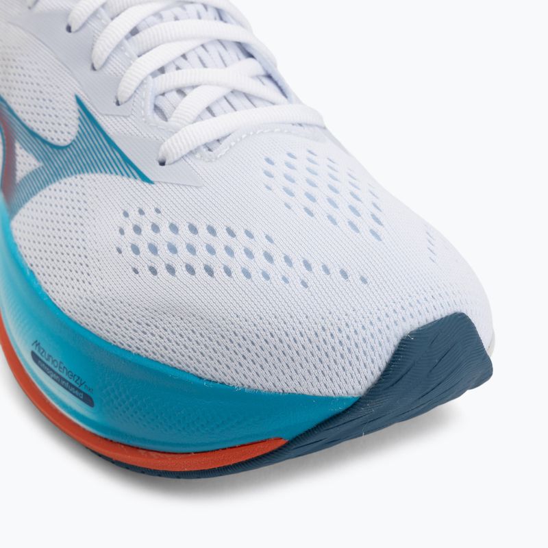 Încălțăminte de alergare pentru bărbați Mizuno Wave Rider 30 white/blue jewel/orange 7