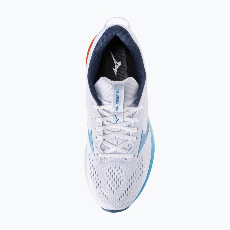 Încălțăminte de alergare pentru bărbați Mizuno Wave Rider 30 white/blue jewel/orange 5