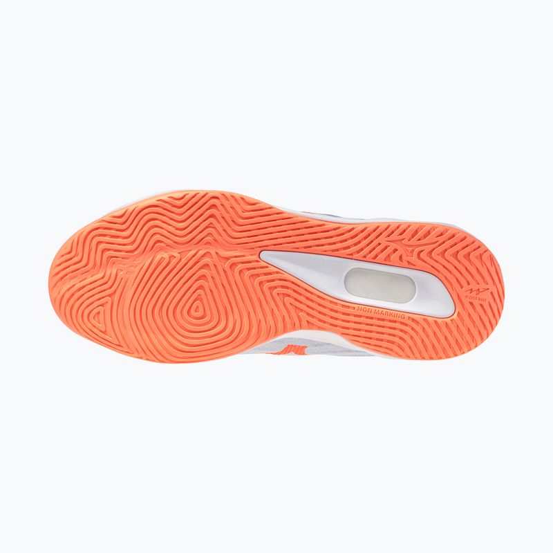 Încălțăminte de volei pentru femei Mizuno Wave Luminous Elite blue finch/lava orange/flamingo coral 4