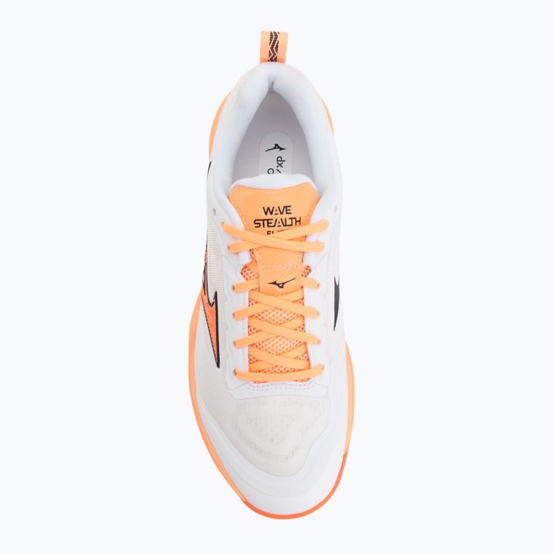 Încălțăminte de handbal Mizuno Wave Stealth Elite white/lava orange 5