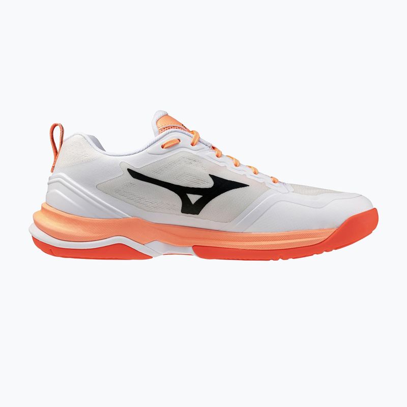 Încălțăminte de handbal Mizuno Wave Stealth Elite white/lava orange 2