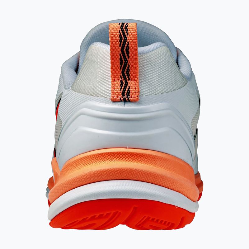 Încălțăminte de handbal Mizuno Wave Stealth Elite white/lava orange 3