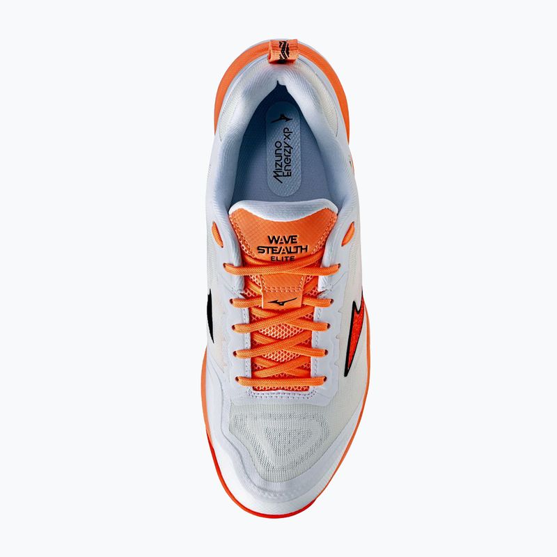 Încălțăminte de handbal Mizuno Wave Stealth Elite white/lava orange 5