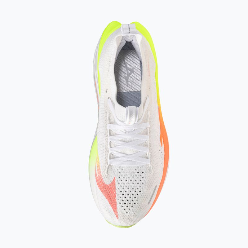 Încălțăminte de alergare pentru femei Mizuno Neo Vista 3 white/flamingo coral/lime pulp 7