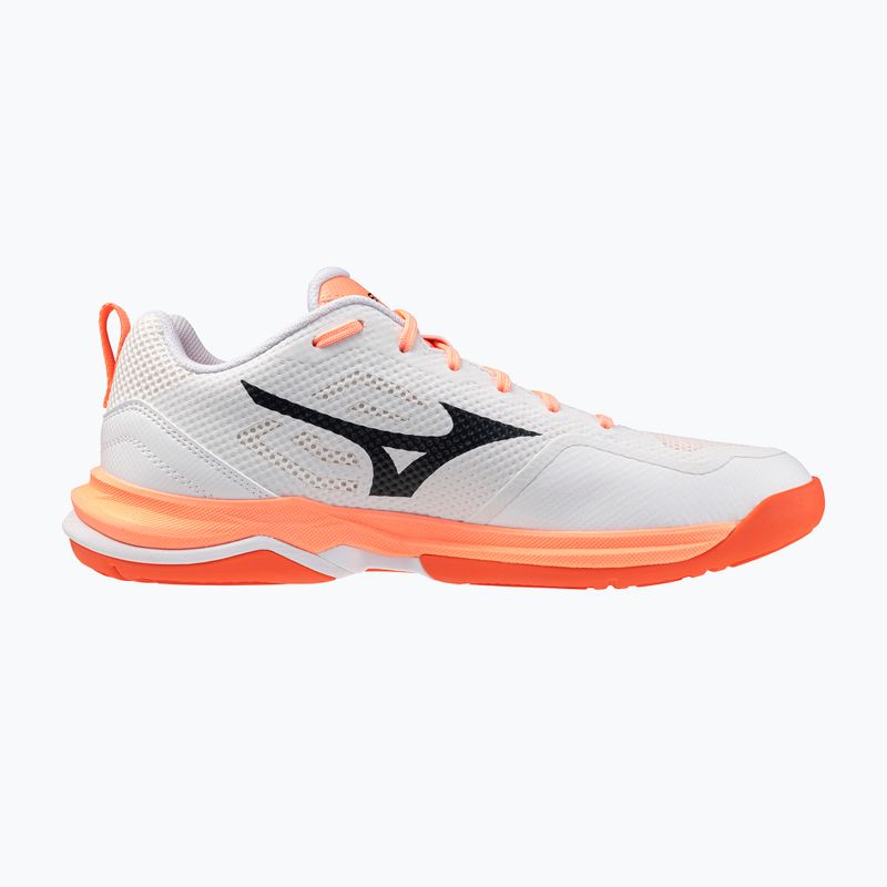 Încălțăminte de handbal Mizuno Wave Stealth Pro white/black/flamingo coral 2