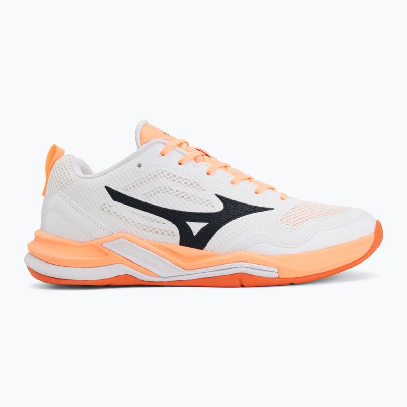 Încălțăminte de handbal Mizuno Wave Stealth Pro white/black/flamingo coral 2