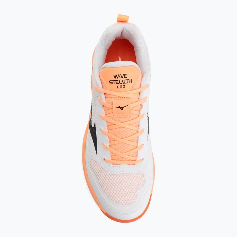 Încălțăminte de handbal Mizuno Wave Stealth Pro white/black/flamingo coral 5