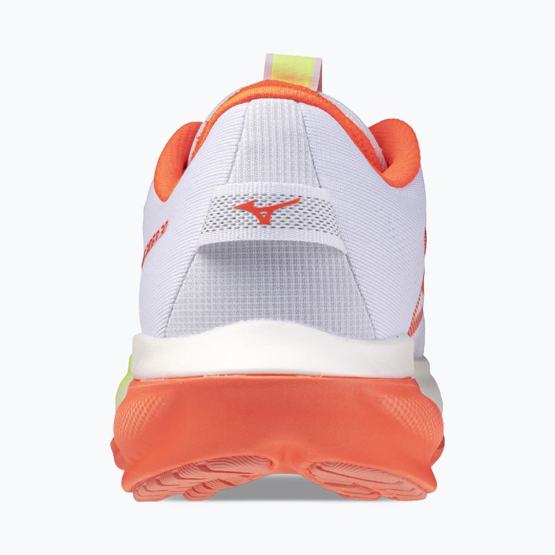 Încălțăminte de alergare pentru femei Mizuno Wave Rider 30 white/flamingo coral/lime pulp 5
