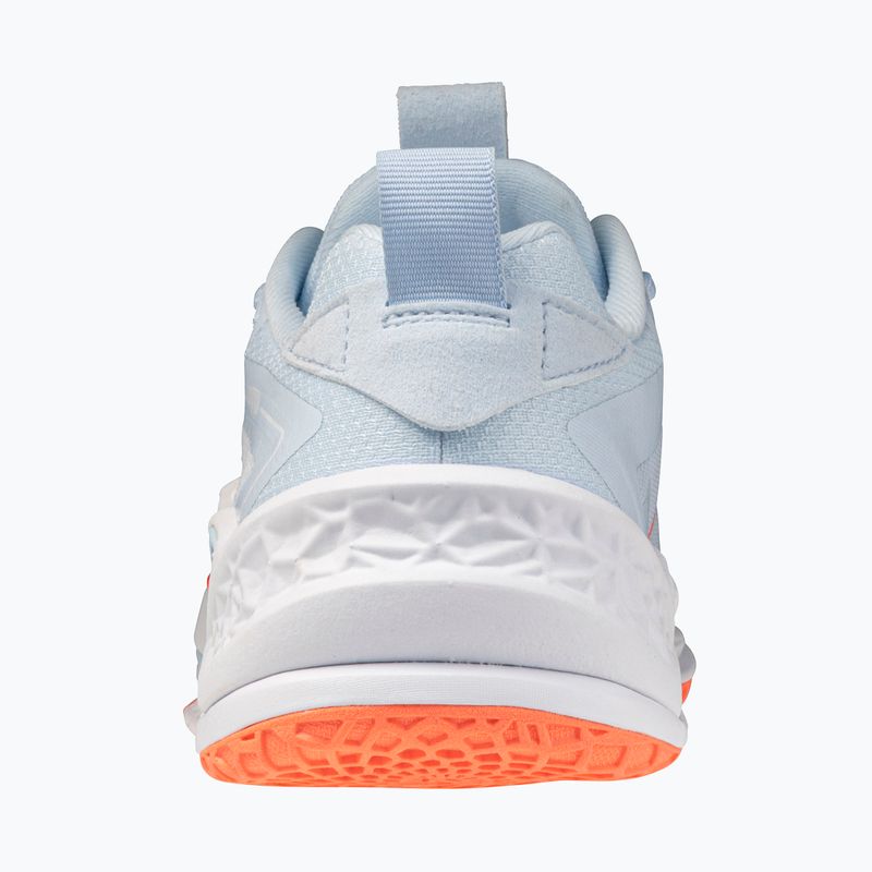 Încălțăminte de handbal pentru femei Mizuno Wave Stealth Neo 2.1 blue finch/lava orange/white 2