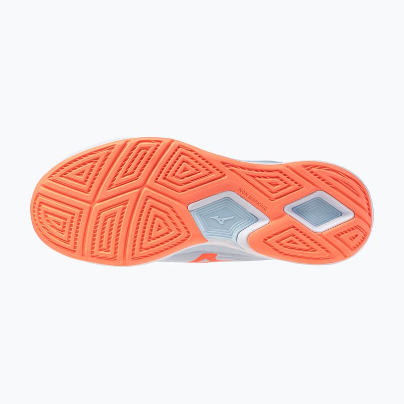 Încălțăminte de handbal pentru femei Mizuno Wave Stealth Elite blue finch/white 4