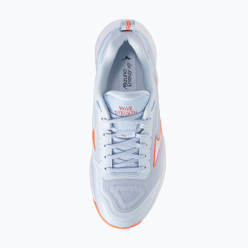 Încălțăminte de handbal pentru femei Mizuno Wave Stealth Elite blue finch/white 5