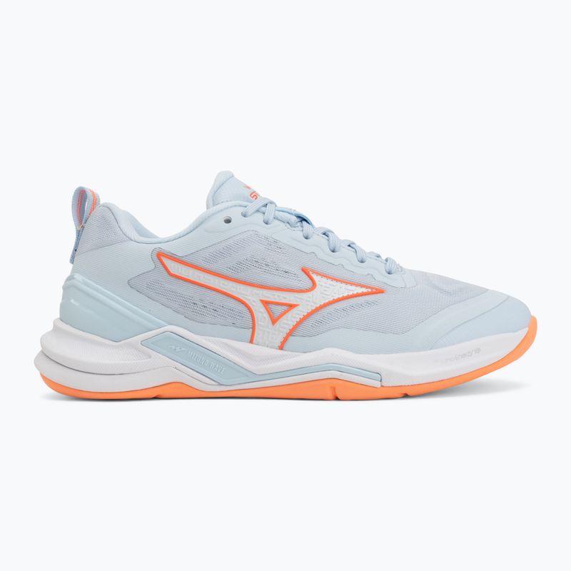 Încălțăminte de handbal pentru femei Mizuno Wave Stealth Elite blue finch/white 2