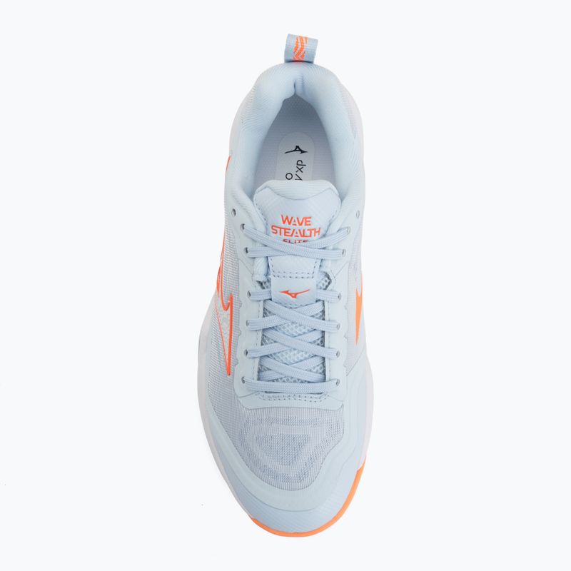 Încălțăminte de handbal pentru femei Mizuno Wave Stealth Elite blue finch/white 5