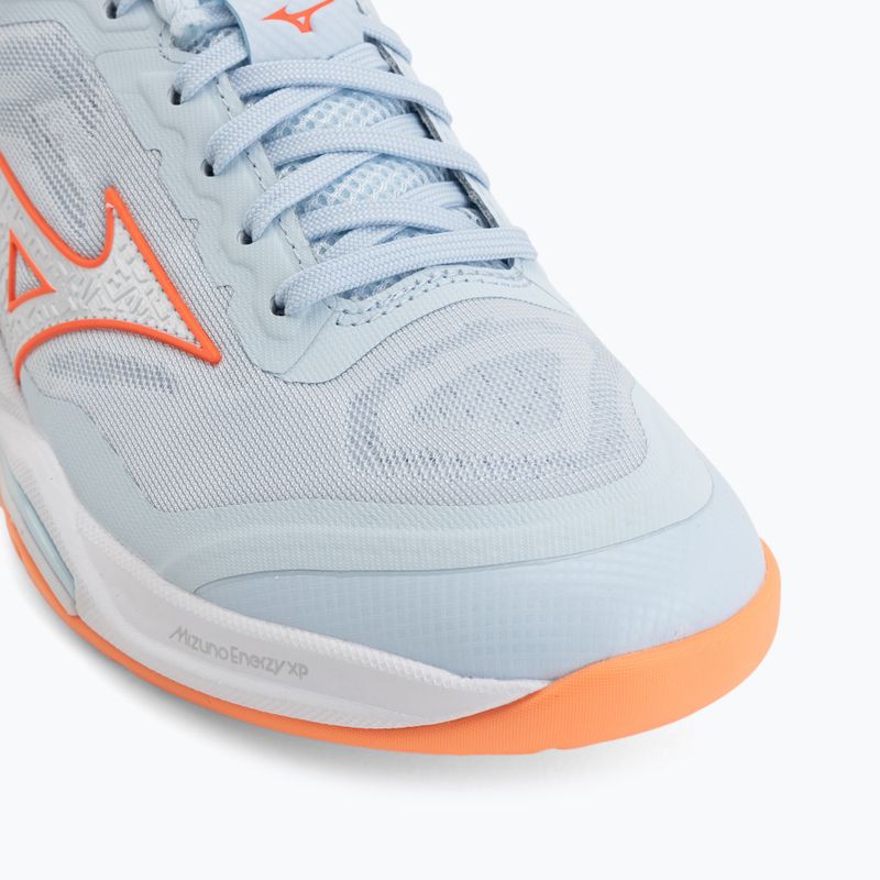 Încălțăminte de handbal pentru femei Mizuno Wave Stealth Elite blue finch/white 7