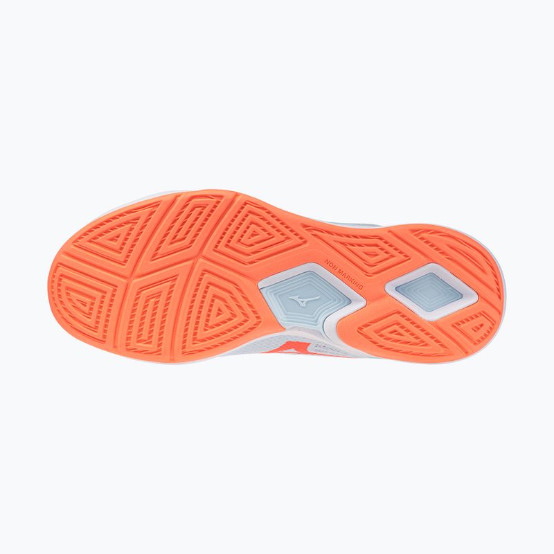 Încălțăminte de handbal pentru femei Mizuno Wave Stealth Pro blue finch/lava orange 10