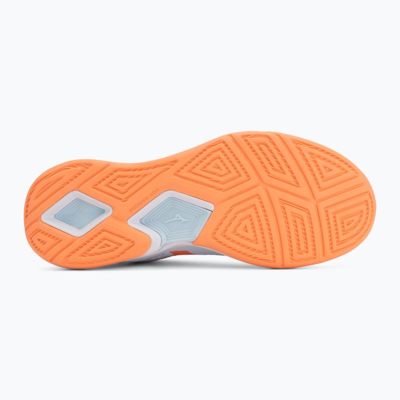 Încălțăminte de handbal pentru femei Mizuno Wave Stealth Pro blue finch/lava orange 4