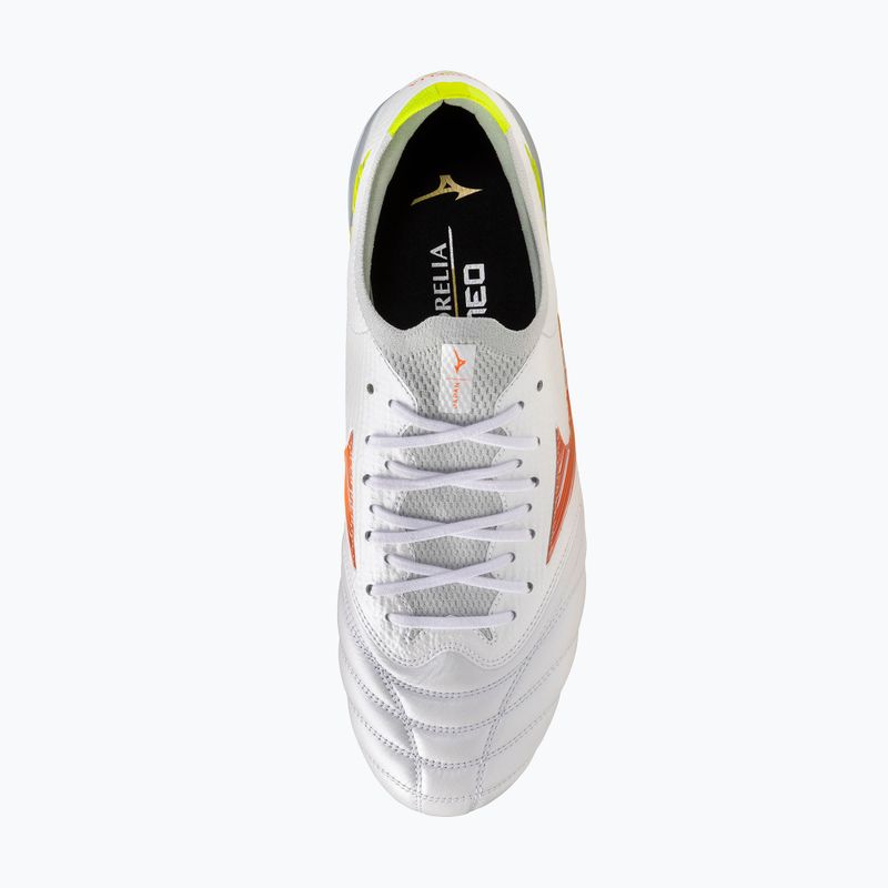 Încălțăminte de fotbal Mizuno Morelia Neo V β Japan AG white/lava orange/evening primrose 5