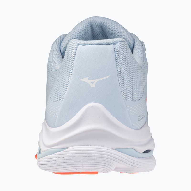 Încălțăminte de volei pentru femei Mizuno Wave Lightning Pro blue finch/lava orange/flamingo coral 3