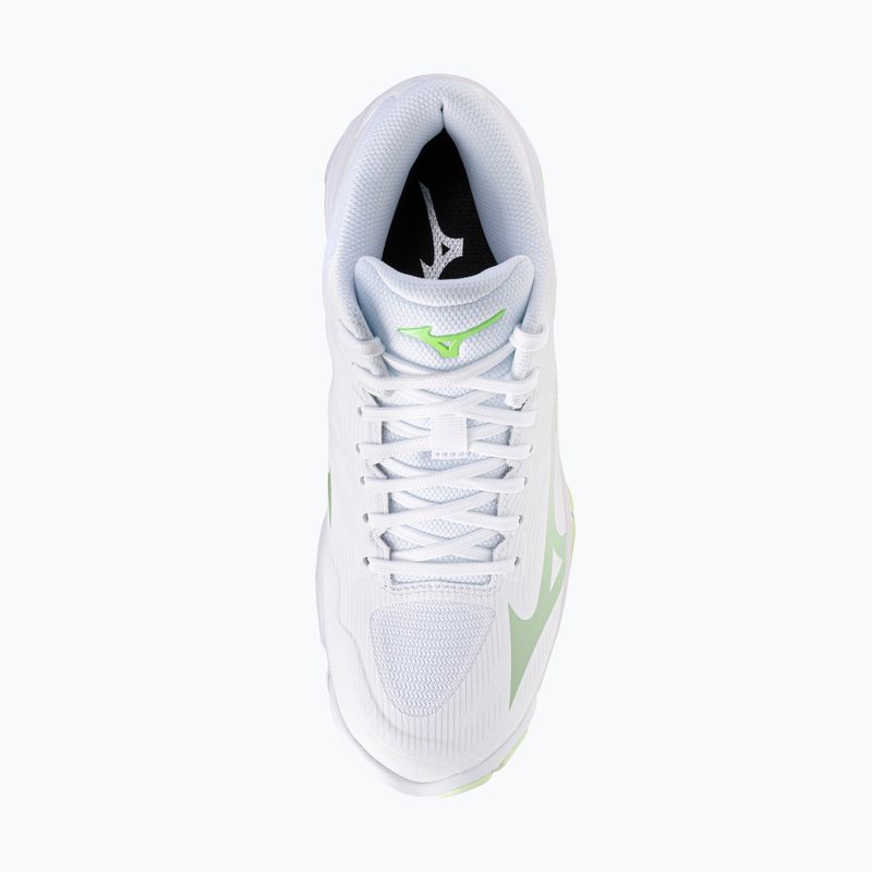 Încălțăminte de volei pentru femei Mizuno Wave Lightning Pro Mid white/aqua gray/ambrosia 5
