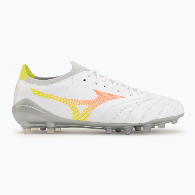 Încălțăminte de fotbal Mizuno Morelia Neo V β Pro AG white/lava orange/evening primrose 2