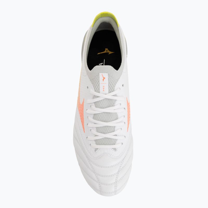 Încălțăminte de fotbal Mizuno Morelia Neo V β Pro AG white/lava orange/evening primrose 5