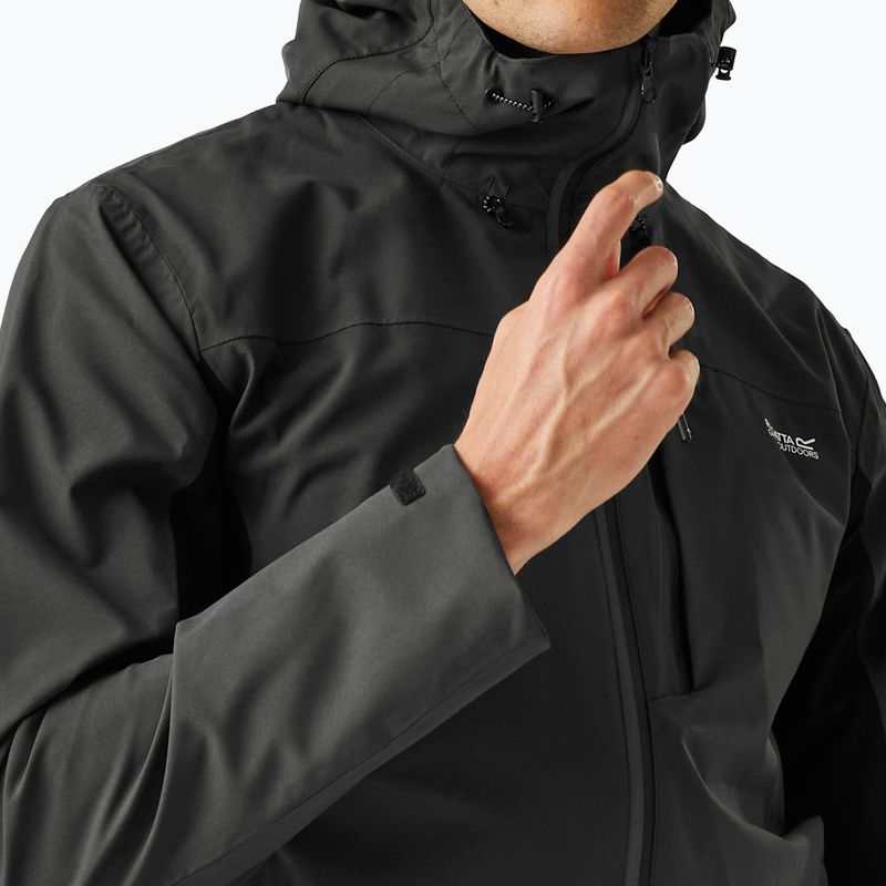 Geacă softshell pentru bărbați REGATTA Birchdale II ash/black 6