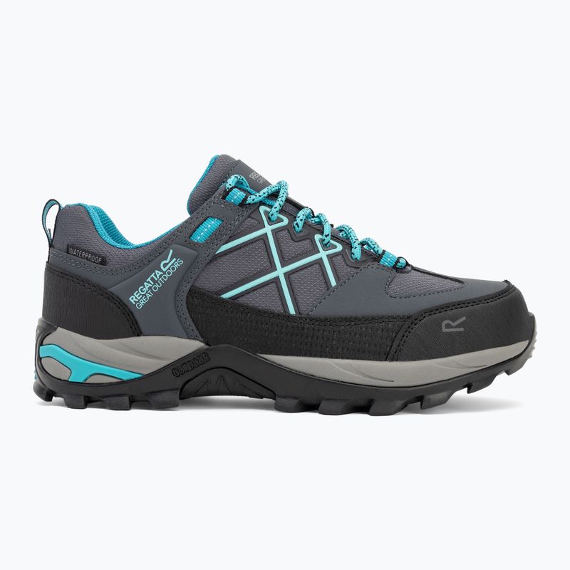 Încălțăminte de trekking pentru femei REGATTA Samaris III Low seal grey/turquoise 2