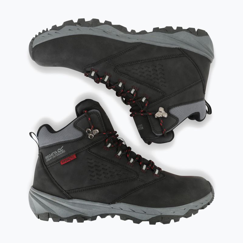 Încălțăminte de drumeții pentru bărbați REGATTA Amble black/rio red 12