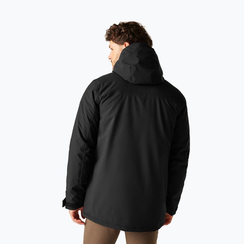 Geacă de ploaie pentru bărbați Regatta Balaton black/pumpkin spice 3