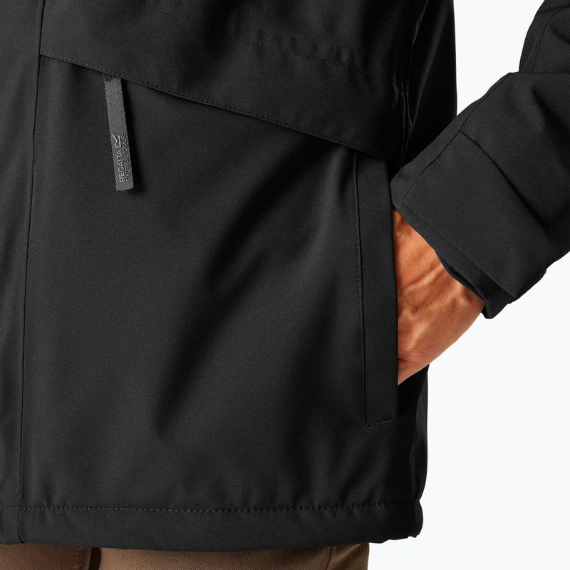 Geacă de ploaie pentru bărbați Regatta Balaton black/pumpkin spice 7