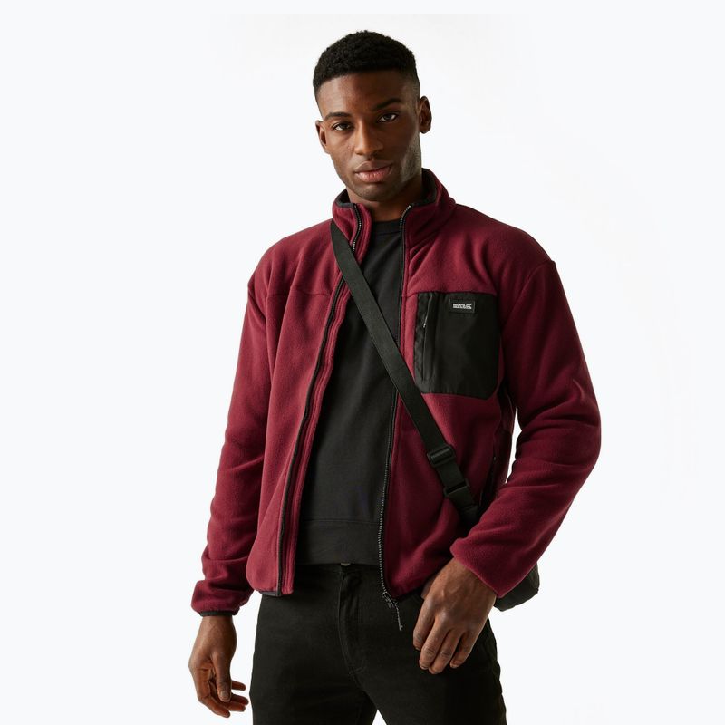 Bluză polar pentru bărbați REGATTA Frankie Full Zip dark maroon 4