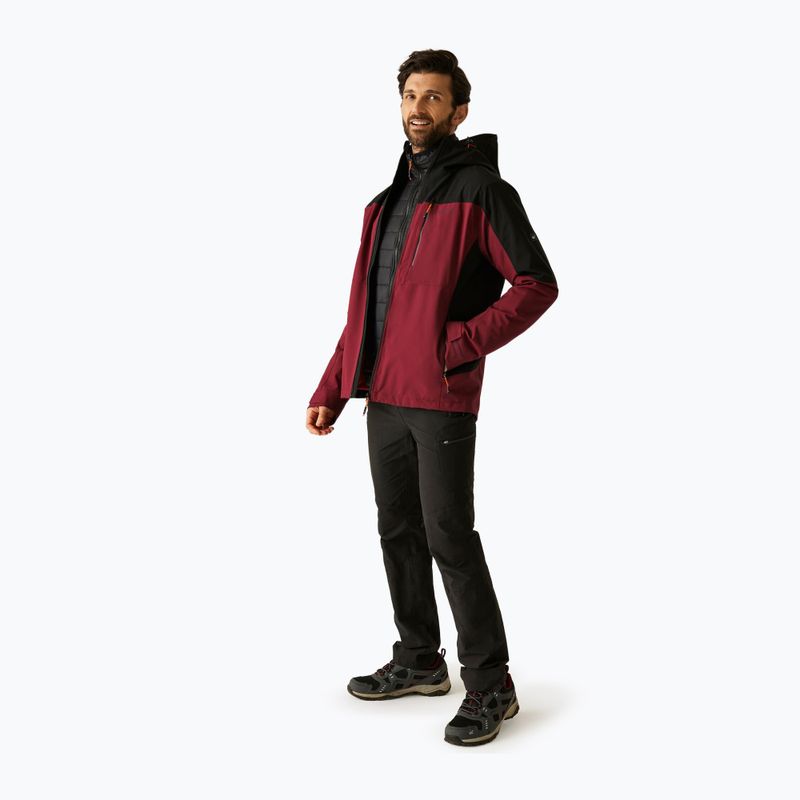 Geacă 3în1 pentru bărbați REGATTA Wentwood dark maroon/black 2