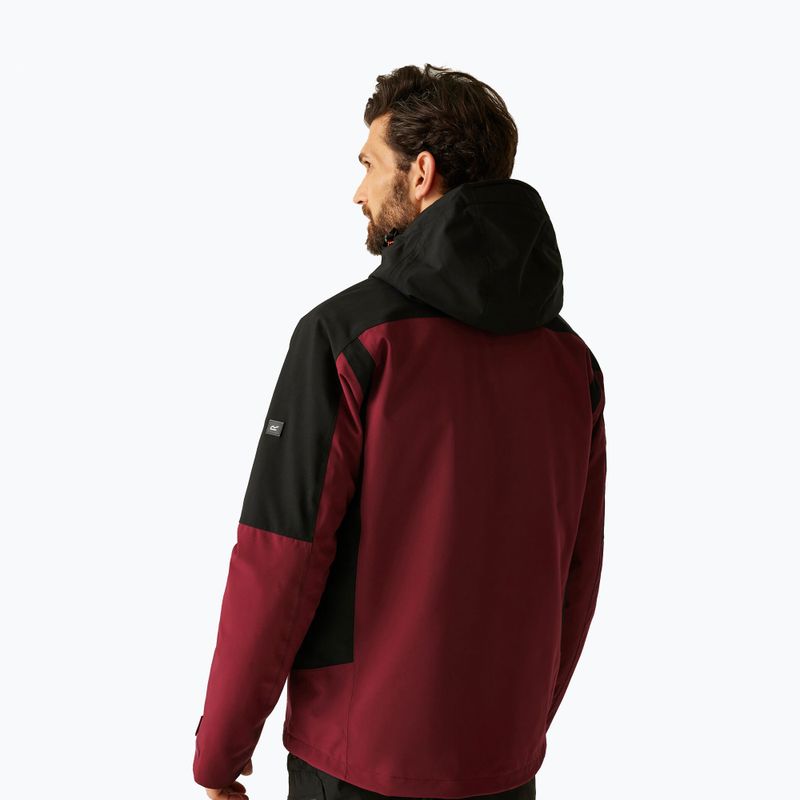 Geacă 3în1 pentru bărbați REGATTA Wentwood dark maroon/black 3