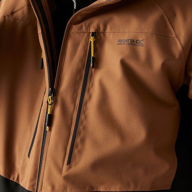 Geacă de ploaie pentru bărbați REGATTA Highton Stretch Padded nut brown/black 6