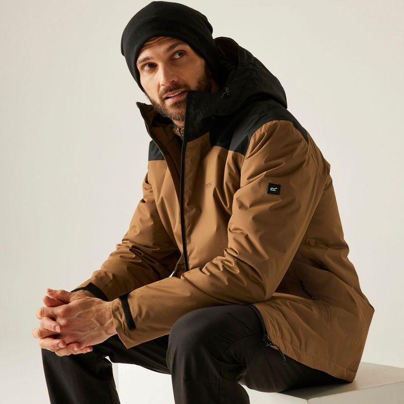 Geacă de ploaie pentru bărbați REGATTA Thornridge nut brown/black 12