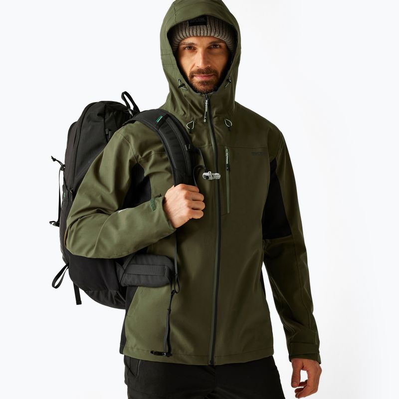 Geacă softshell pentru bărbați REGATTA Birchdale II olive night/black 4