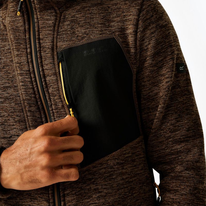 Bluză pentru bărbați REGATTA Alven nut brown marl/black 5