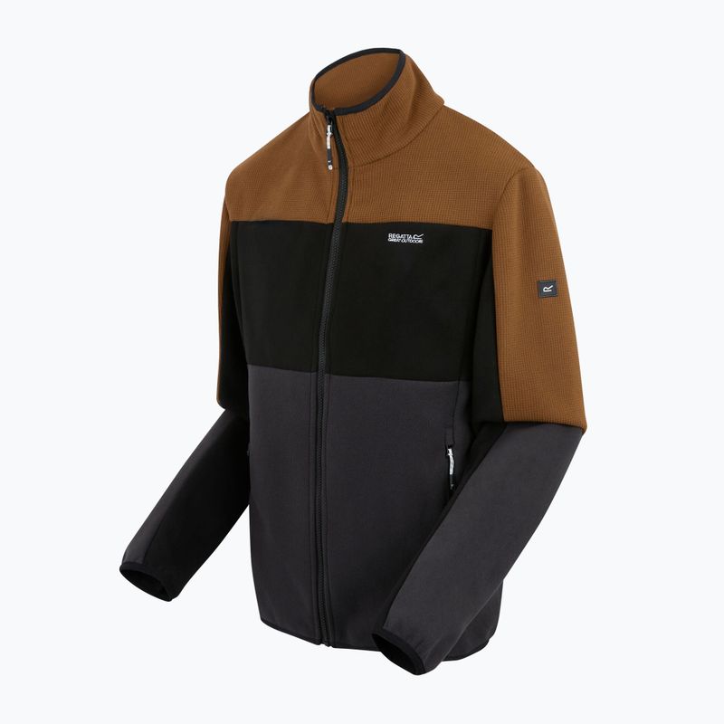Bluză fleece pentru bărbați REGATTA Ormont nut brown/black/ash 7